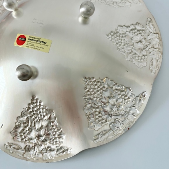 Vintage Silver Plated Footed Fruit Centerpiece Bowl Quist Made in West Germany - Picture 6 of 11
